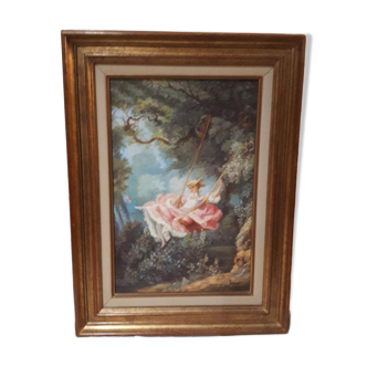 Tableau reproduction de la toile La Balançoire de Fragonard