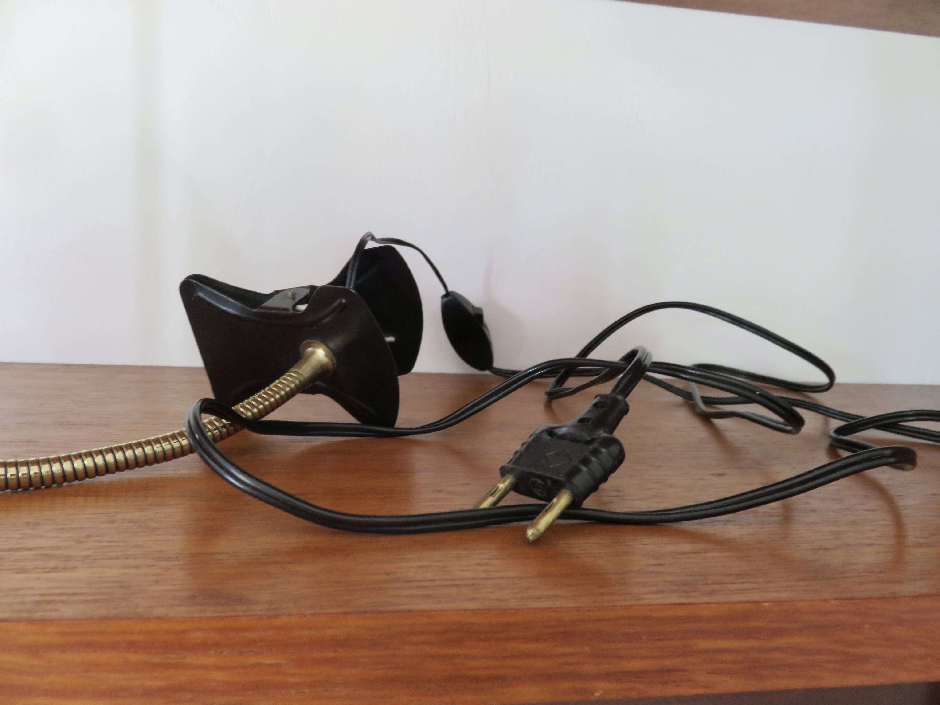 Clamp lamp, portable lamp, nomadic, 1960