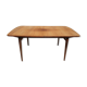 Table scandinave 2 allonges teck "plateau dans son jus"