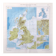 Vintage map of Great Britain and Ireland 43x43cm from 1950.