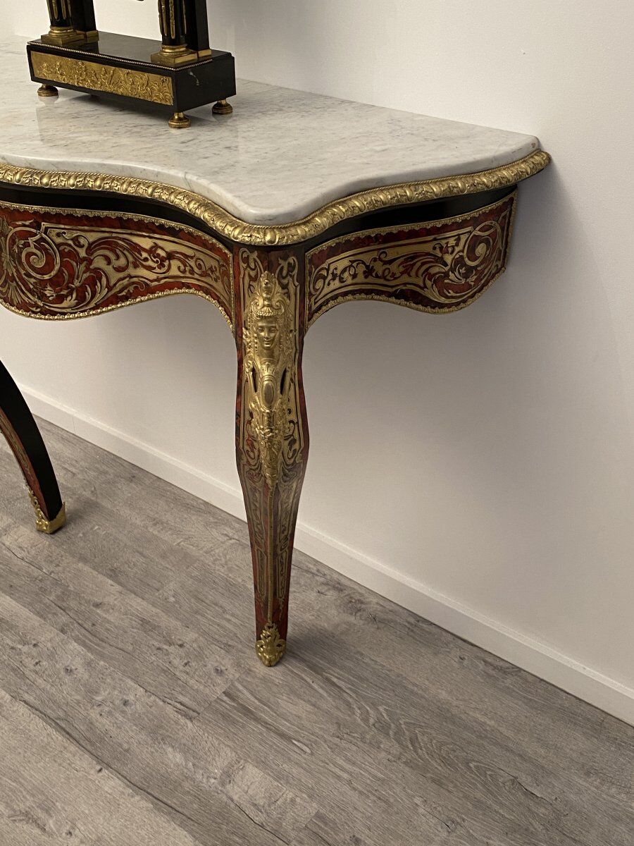 Console en marqueerie Napoleon III