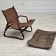 1970s, Norwegian lounge chair, brown furniture leather.