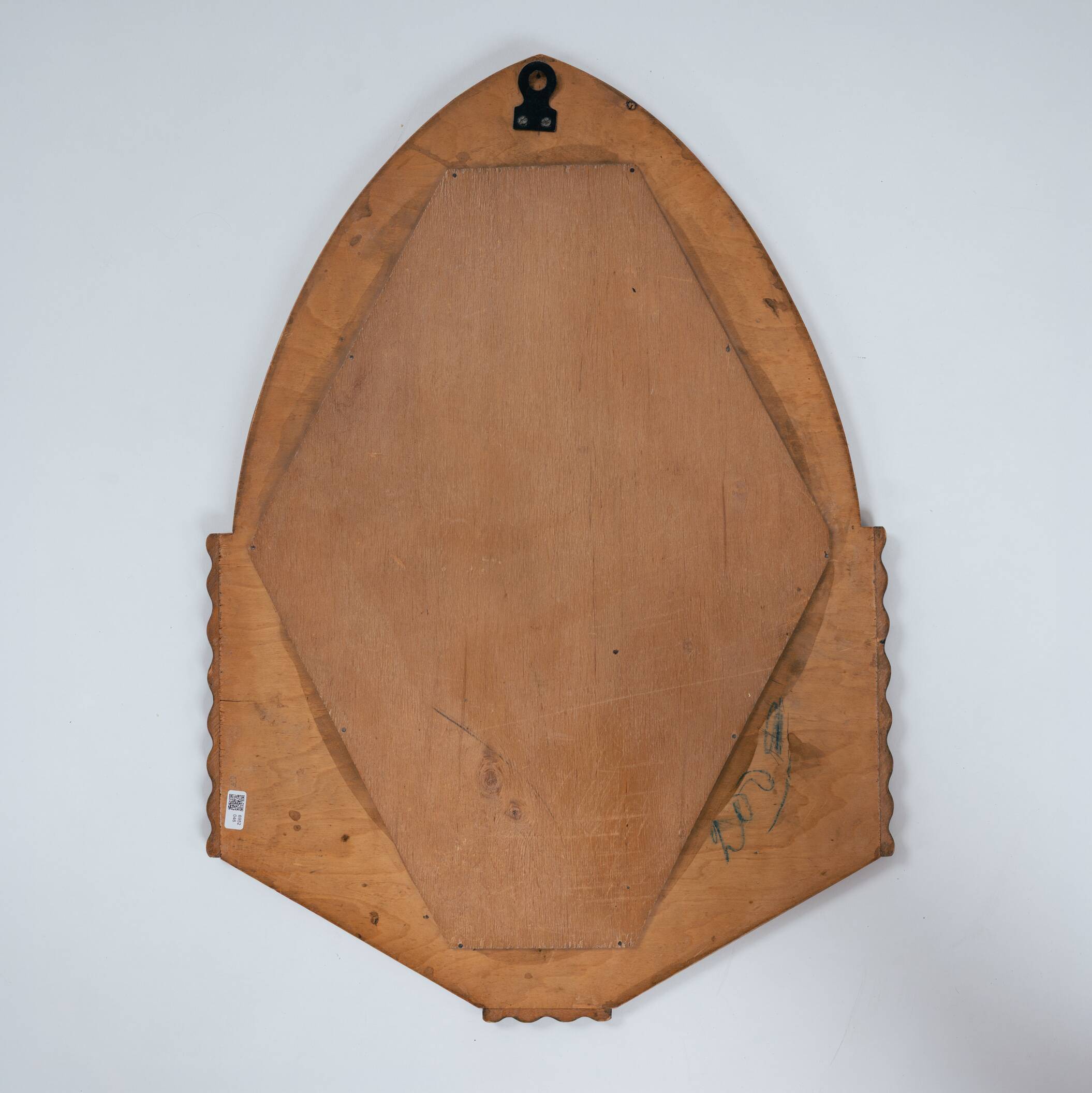 Dutch Art Deco Mirror in Oak with Ebonized Details, 1920-1930