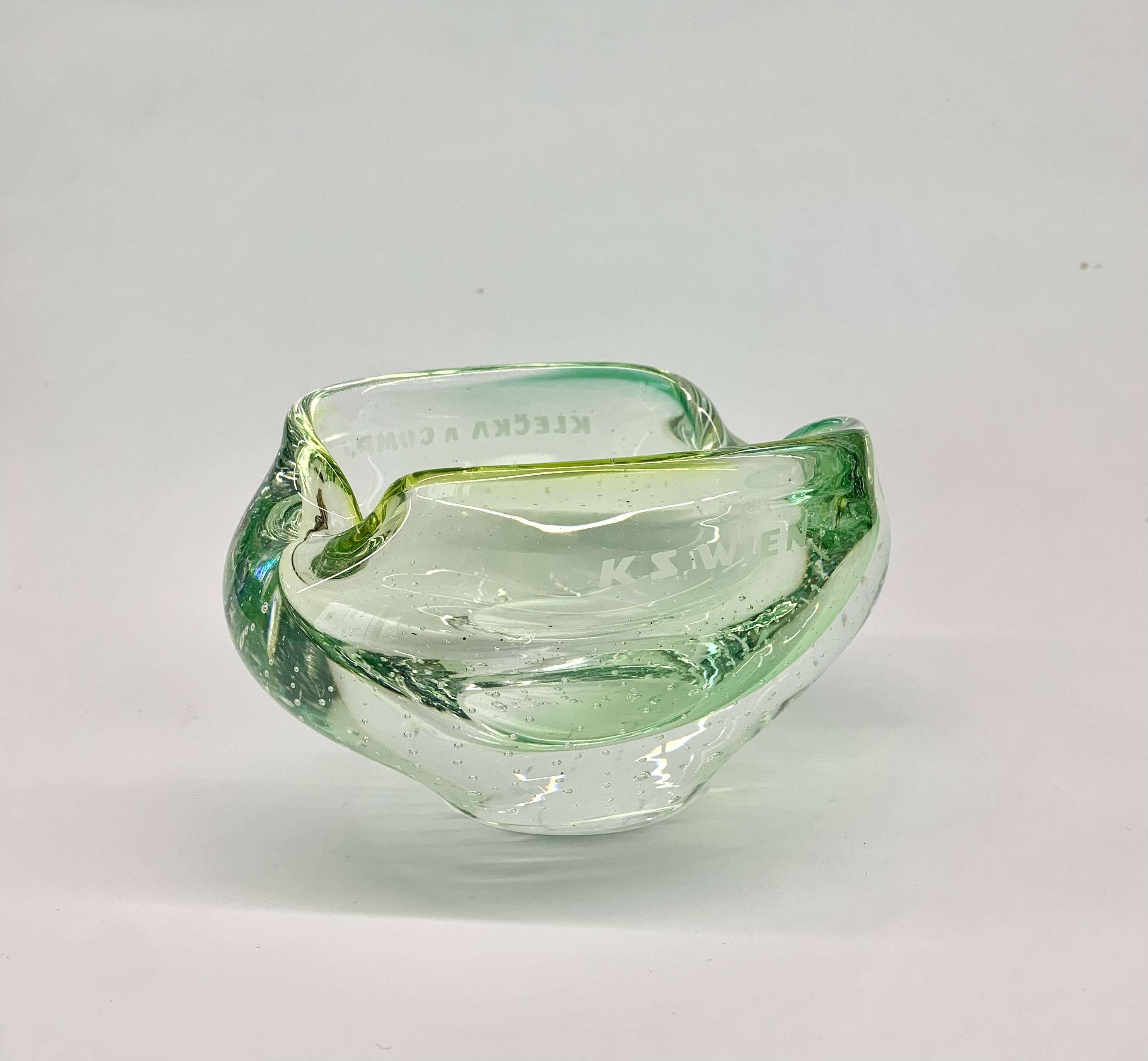 Bowl by Jozef Hospodka for Chribska Sklarna, 1960