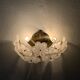 1 of 2 Floral Crystal Glass Wall Lamps by Ernst Palme
