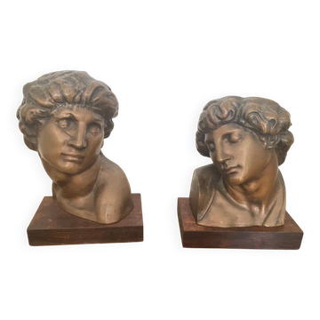 Bronze pair "the slaves" by Michelangelo