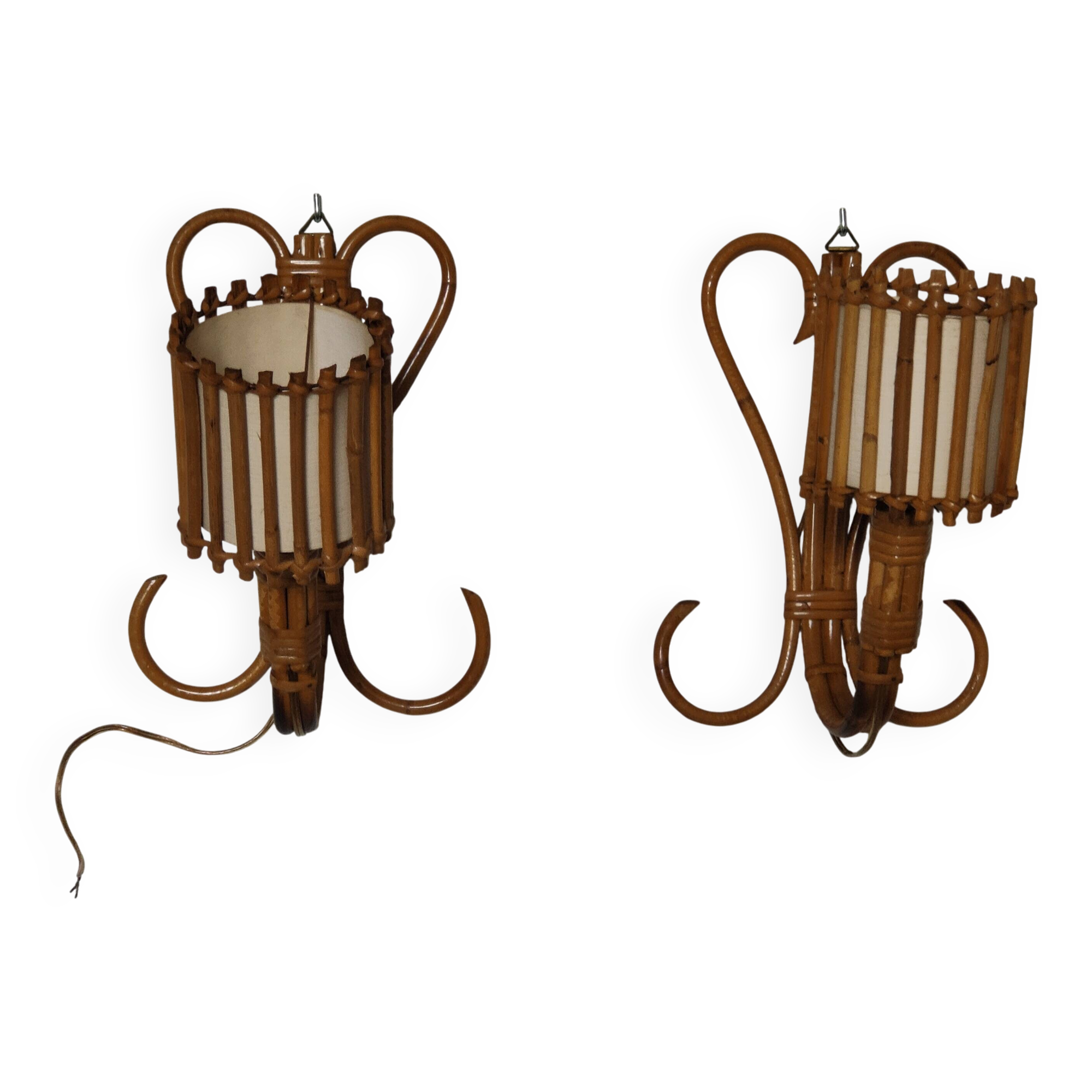 Paire d'applique torchères Louis Sognot