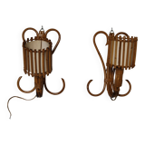 Paire d'applique torchères Louis Sognot