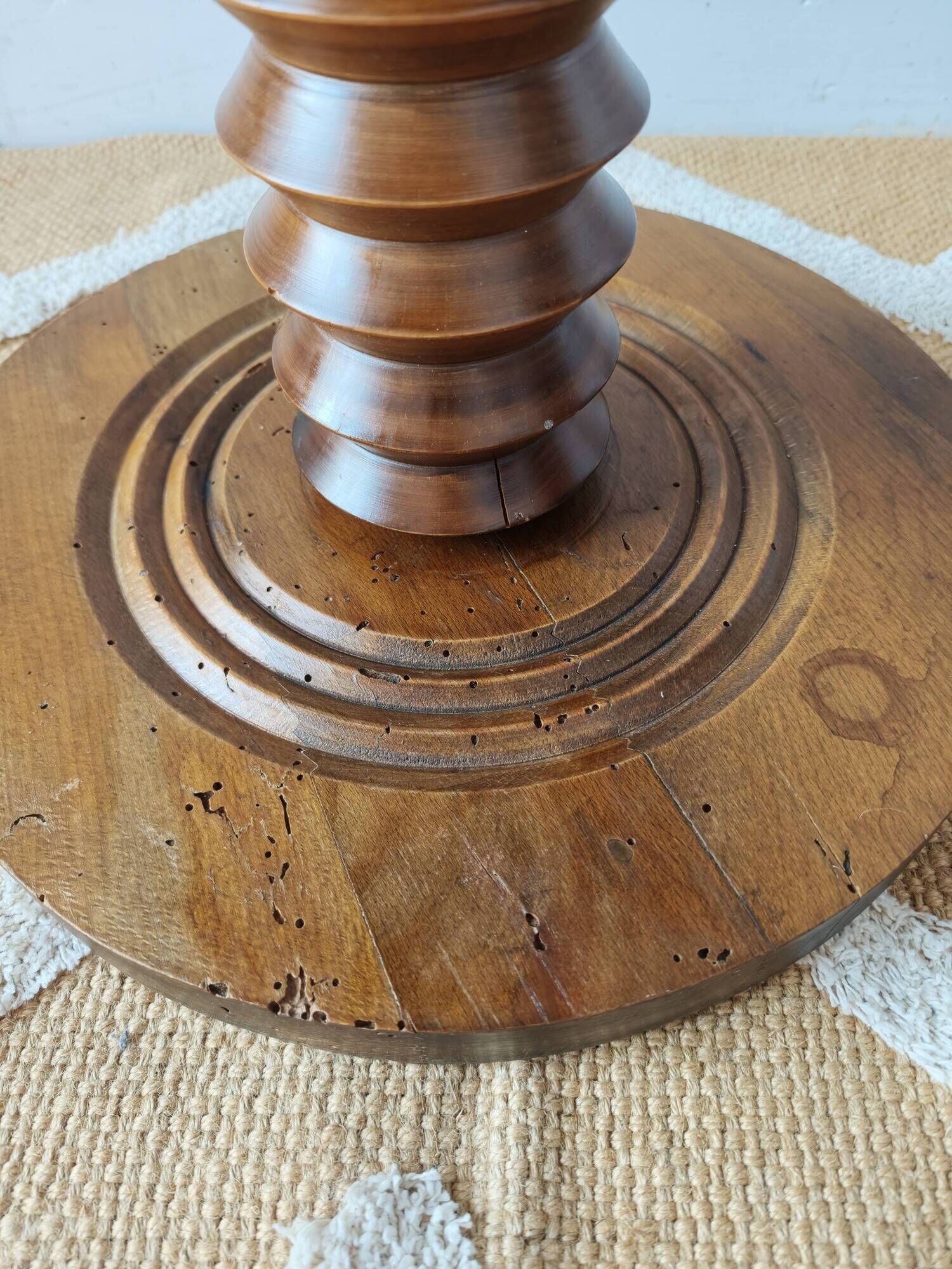 Wooden turned gueridon in the style of Charles Dudouyt – 1940s-50s