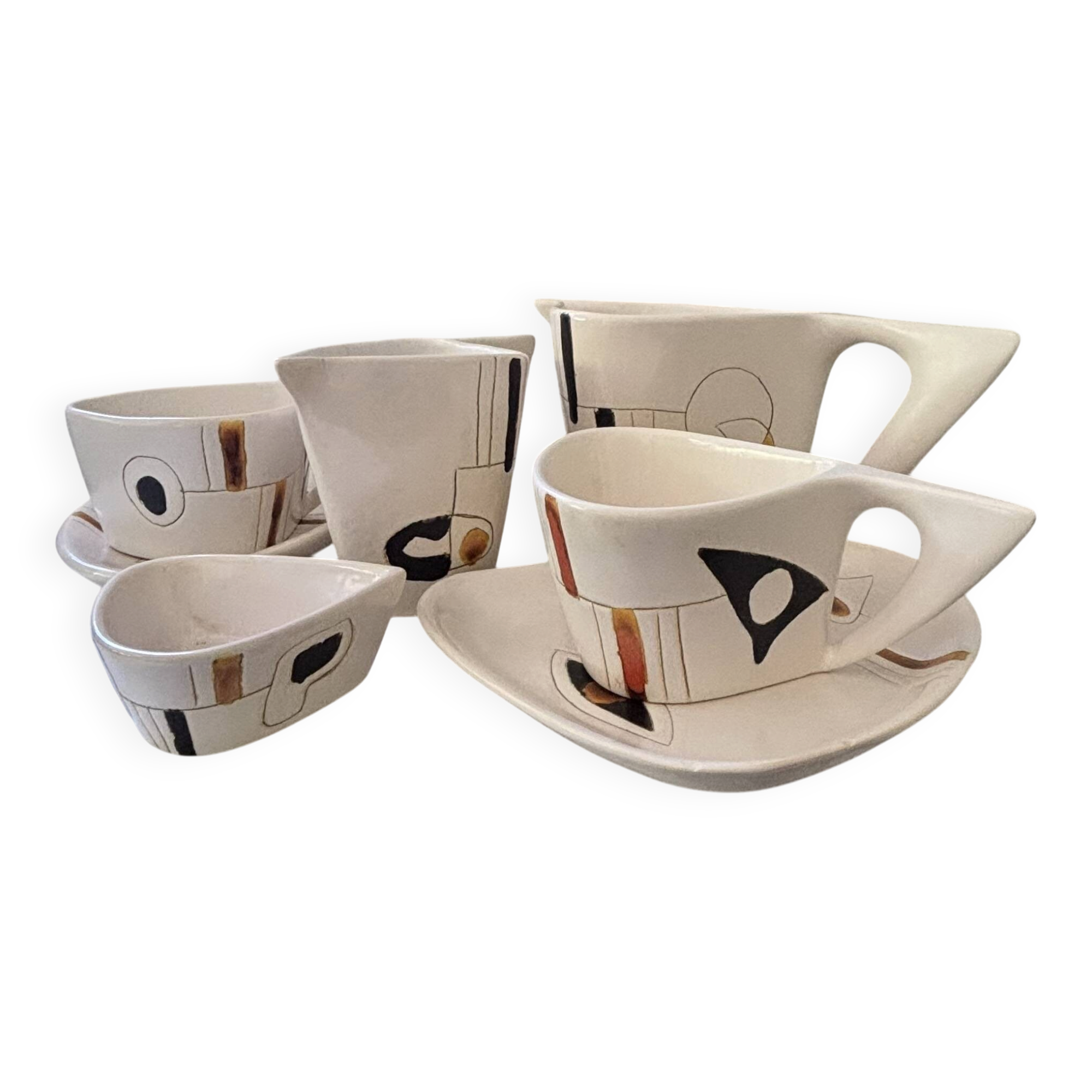 Ceramic tête-à-tête service, 1950s