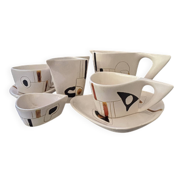 Ceramic tête-à-tête service, 1950s