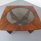Vintage rosewood and glass coffee table, Denmark, 1960s