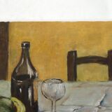 Signed still life, oil on canvas