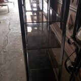Large shelf chrome and smoked glass 1970