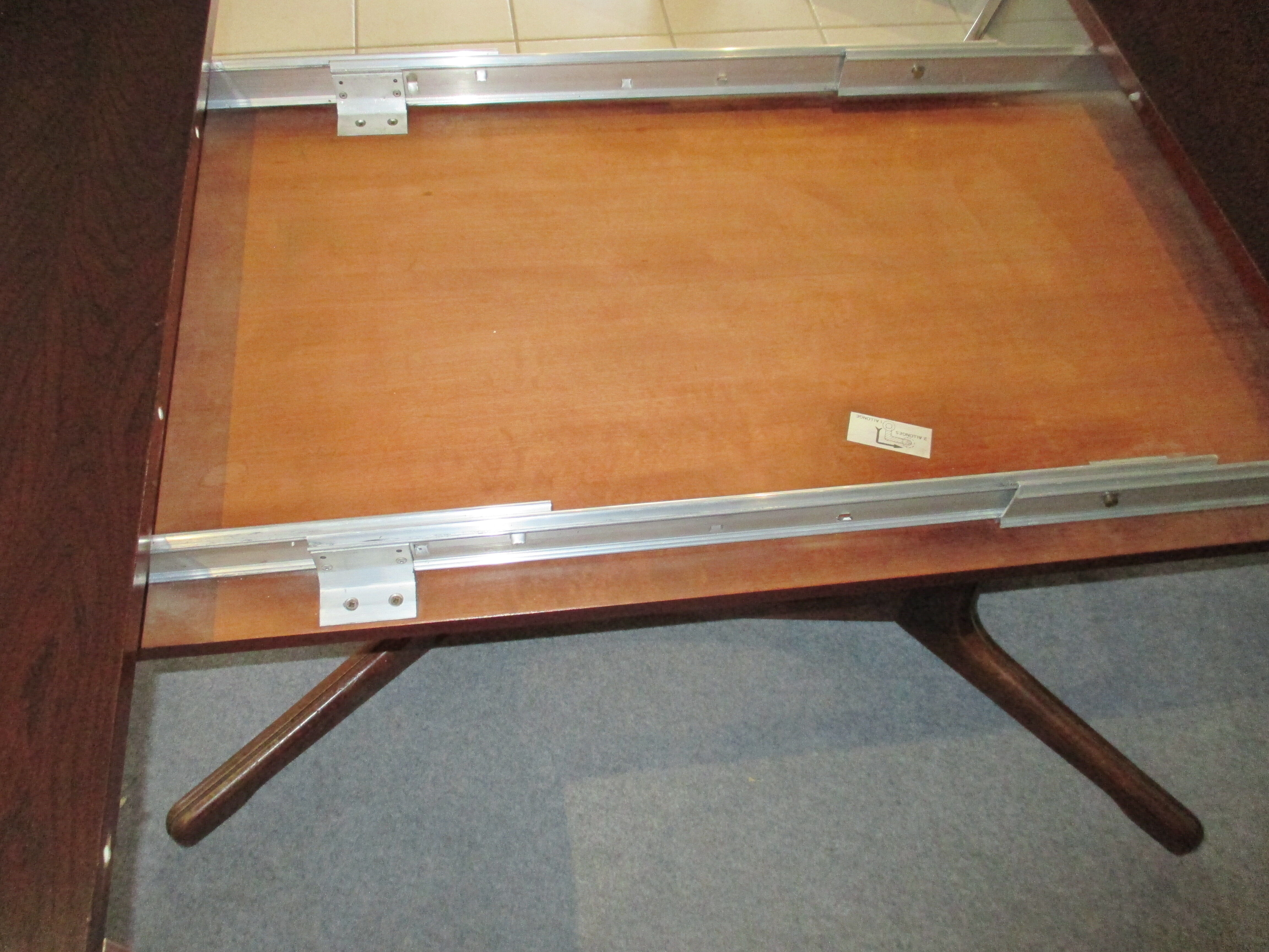 Vintage 190s Baumann Extendable Oval Dining Table