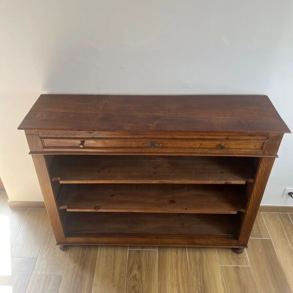 Buffet / vaisselier ouvert en chêne style campagne, 1930/50
