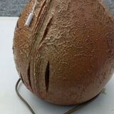 Ceramic lamp by Vallauris Fonck and Matéo lampshade of origin