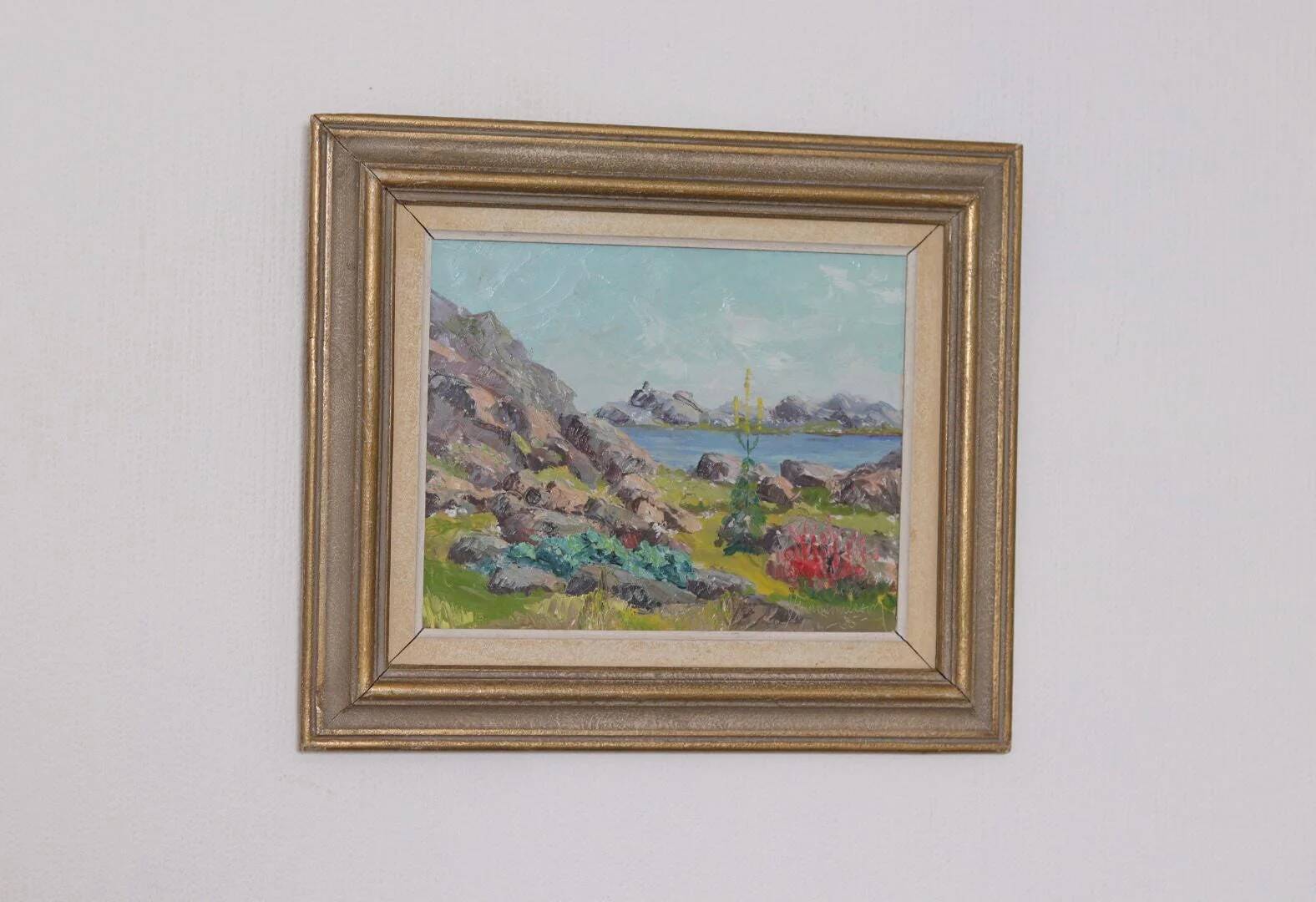 Original Swedish Oil on Panel – “Lakeside” by Gunnar Nilsson