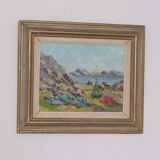 Original Swedish Oil on Panel – “Lakeside” by Gunnar Nilsson