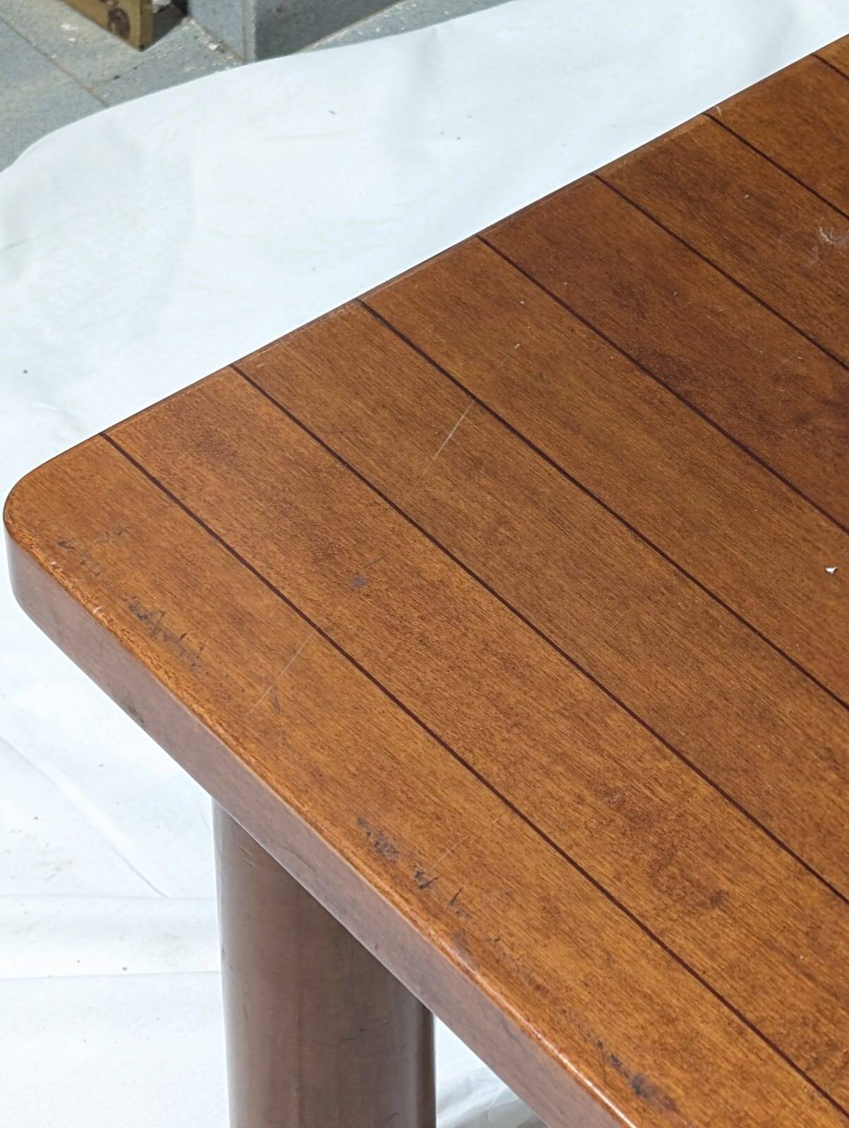 Italian Japandi walnut and ebony Bench, 60s