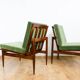 Paire de fauteuils verts du milieu du siècle 1965