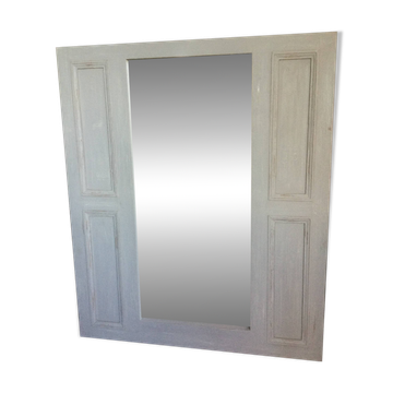 Miroir ancien en bois peint