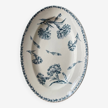 Terre de Fer oval dish K&G Lunéville, “eyelet” collection