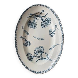 Terre de Fer oval dish K&G Lunéville, “eyelet” collection