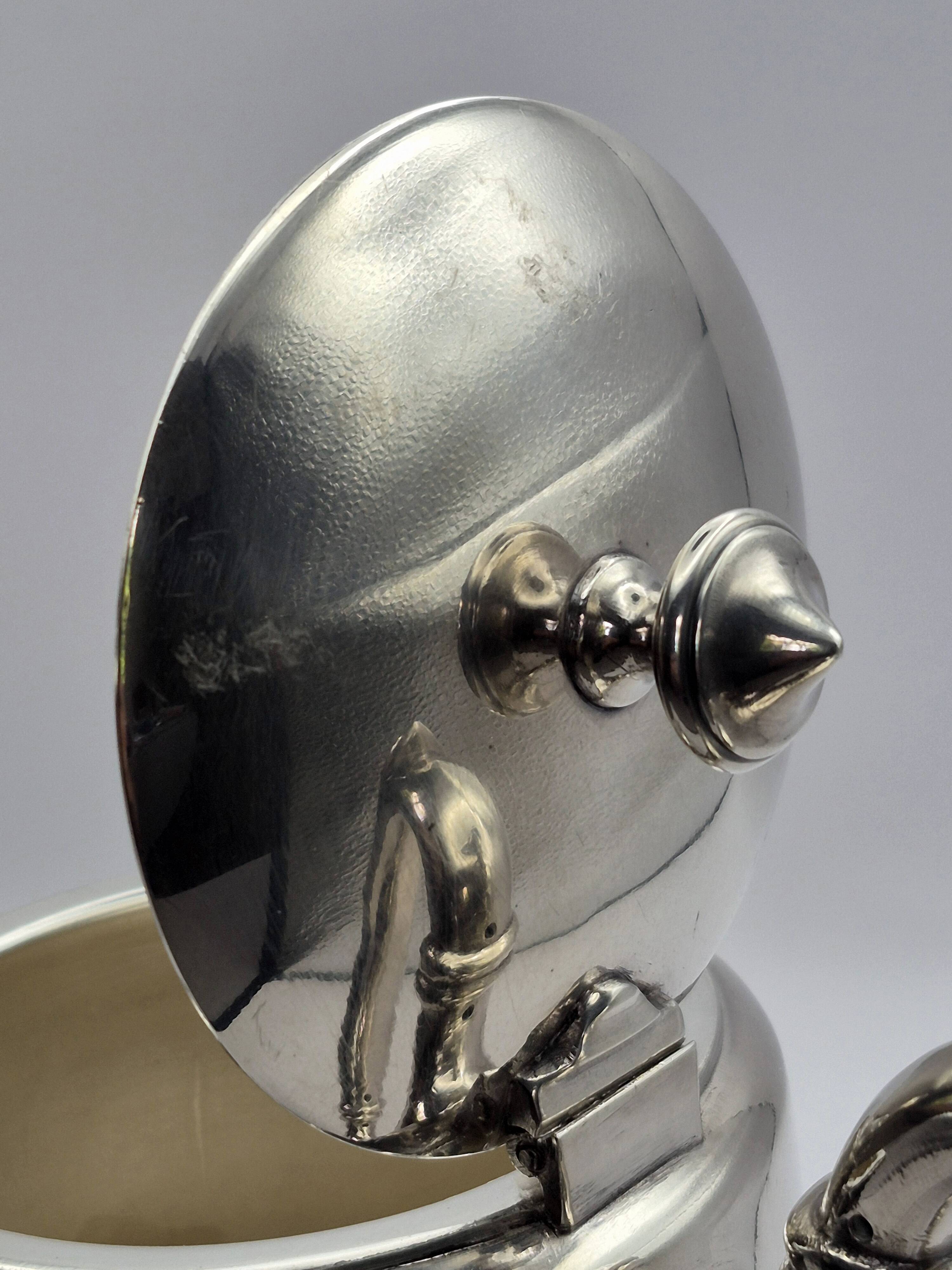 Beautiful and large antique silver-plated teapot – Maison Boulenger – A500