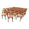 Lot de 27 chaises bistrot des années 50