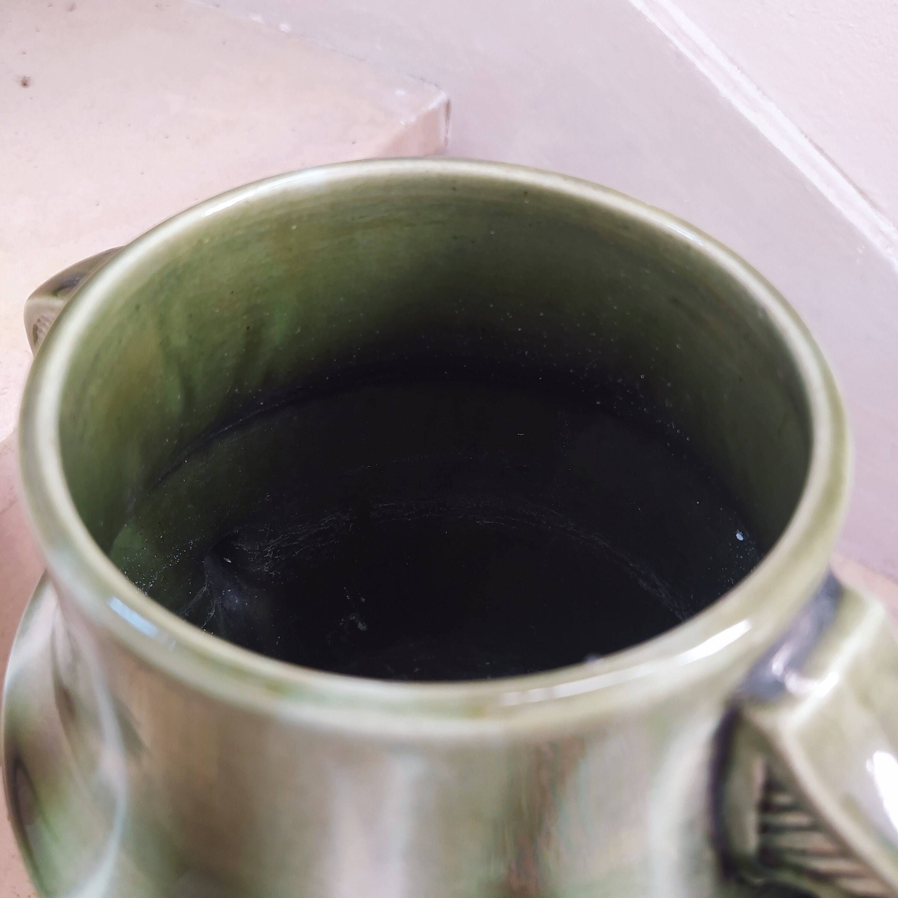 Large enameled ceramic vase 1940 Vierzon ceramic