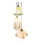Vintage 3-light suspension, glass and opaline.