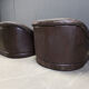 Vintage leather sofa set, 1970s