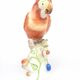 Figurine de perroquet ara en porcelaine Herend vintage