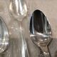4 silver-plated dessert spoons by Christofle Spatours, new