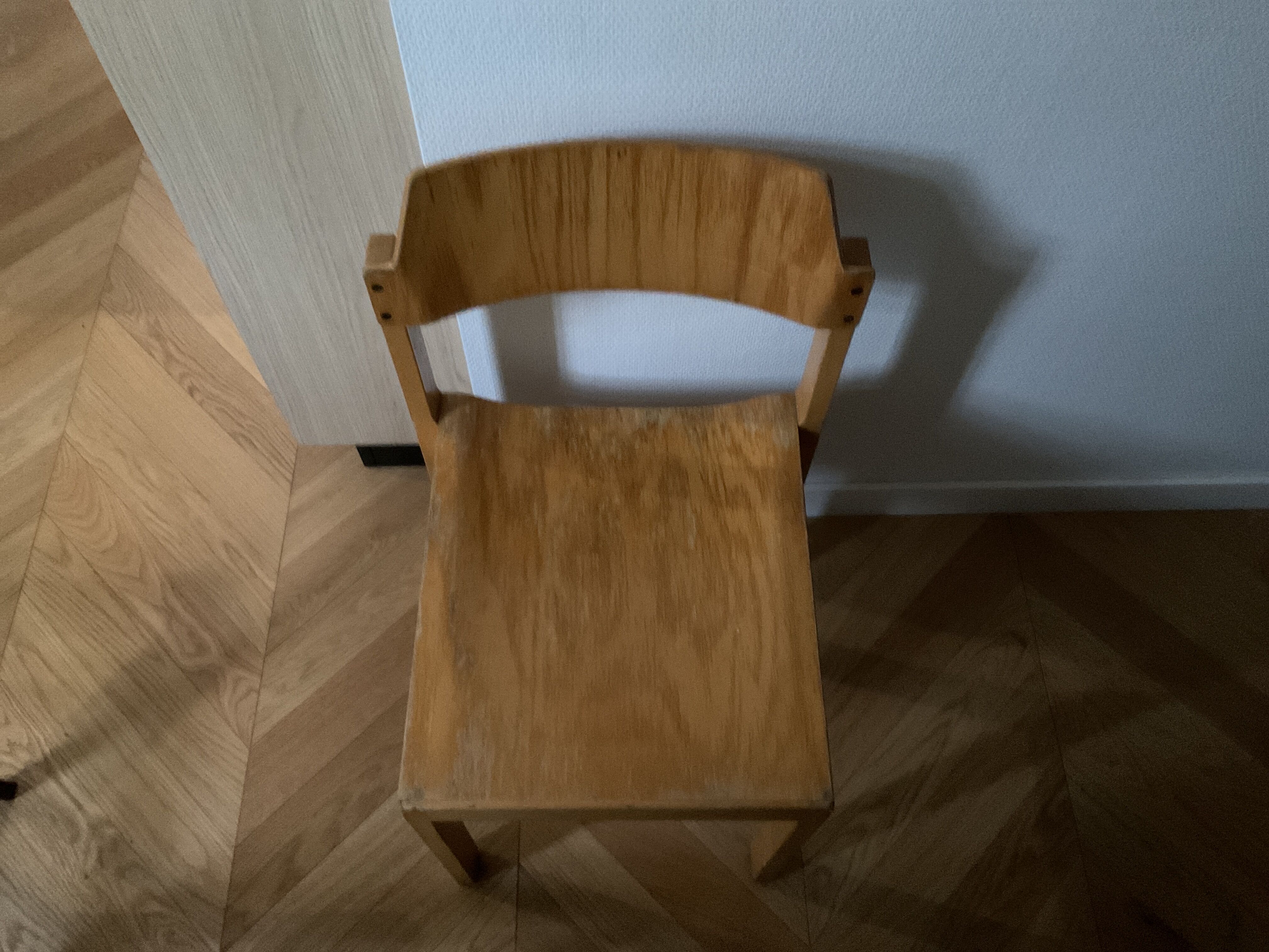 Three vintage beech chairs Rainer SHELL SCHLAPP MOBEL
