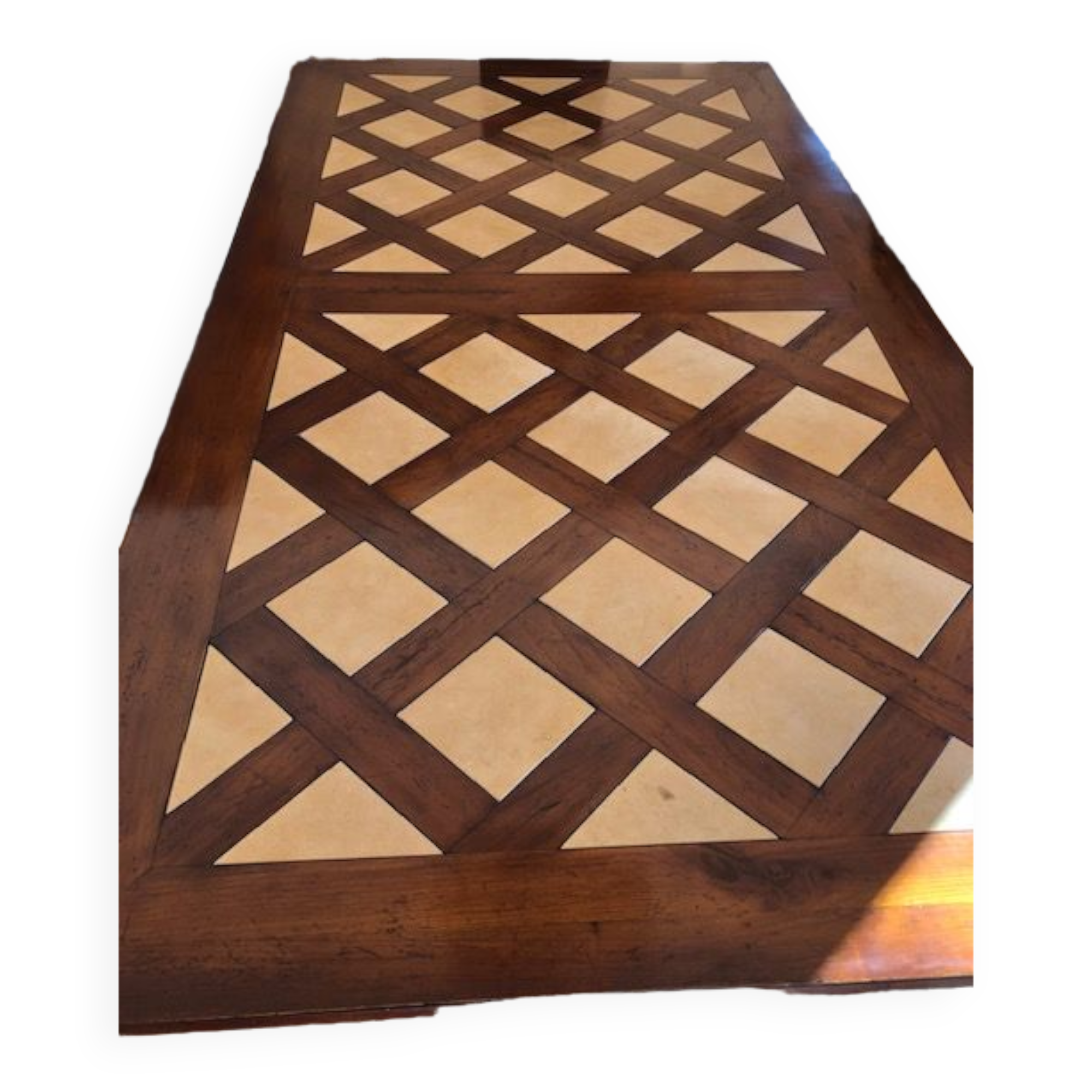 Roche Bobois cherry and Bourgogne tile dining table