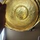 3 frosted glass bowls, amber