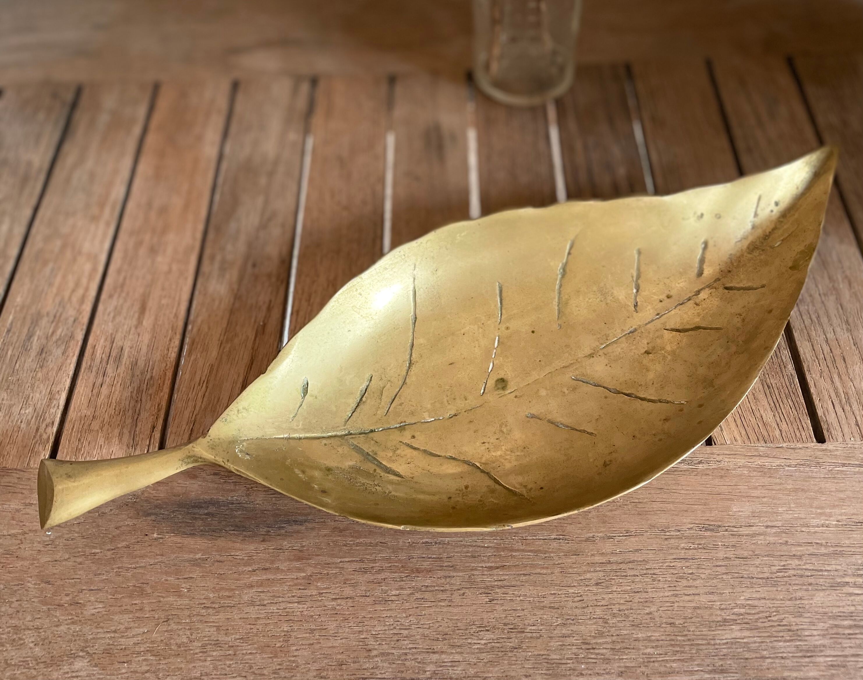 Empty pocket sheet shape brass -vintage year 60