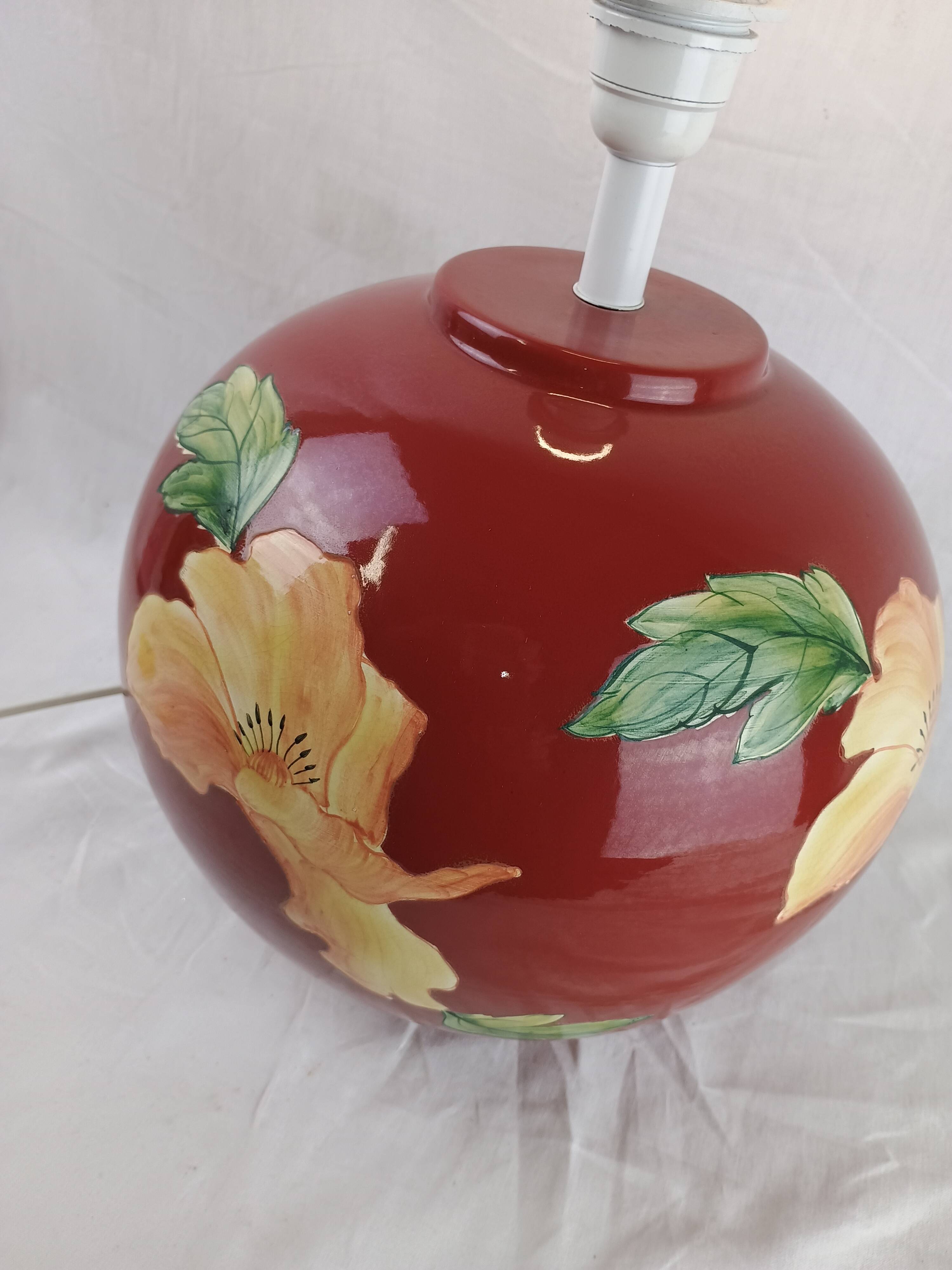Ceramic lamp Louis Drimmer Red with Althea Vintage