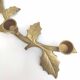 Brass "holly leaves" candle holder for 3 candles
