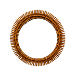 Vintage bamboo mirror 54cm