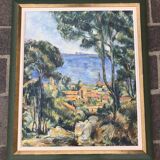 Côte d'Azur landscape table