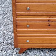 Vintage chest of drawers from the 50s with compass feet and 3 drawers