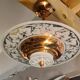 art deco suspension chandelier 1920 a 40 copper and glass very good condition 45xl49 not common