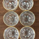 Verres en verre vintage avec bord doré, ensemble de 6
