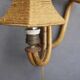 Lampe murale en bambou bohème Français, années 1950