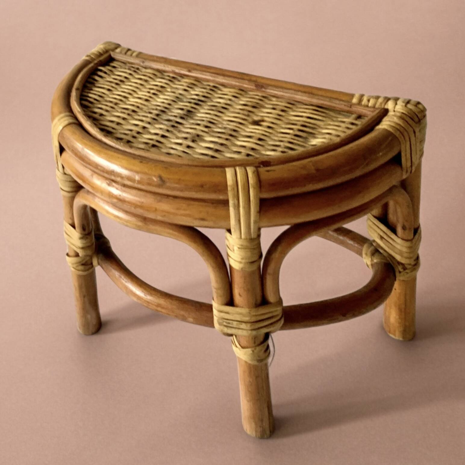 Porte-plante vintage en bambou