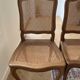 Lot de 6 chaises anciennes en bois et cannage