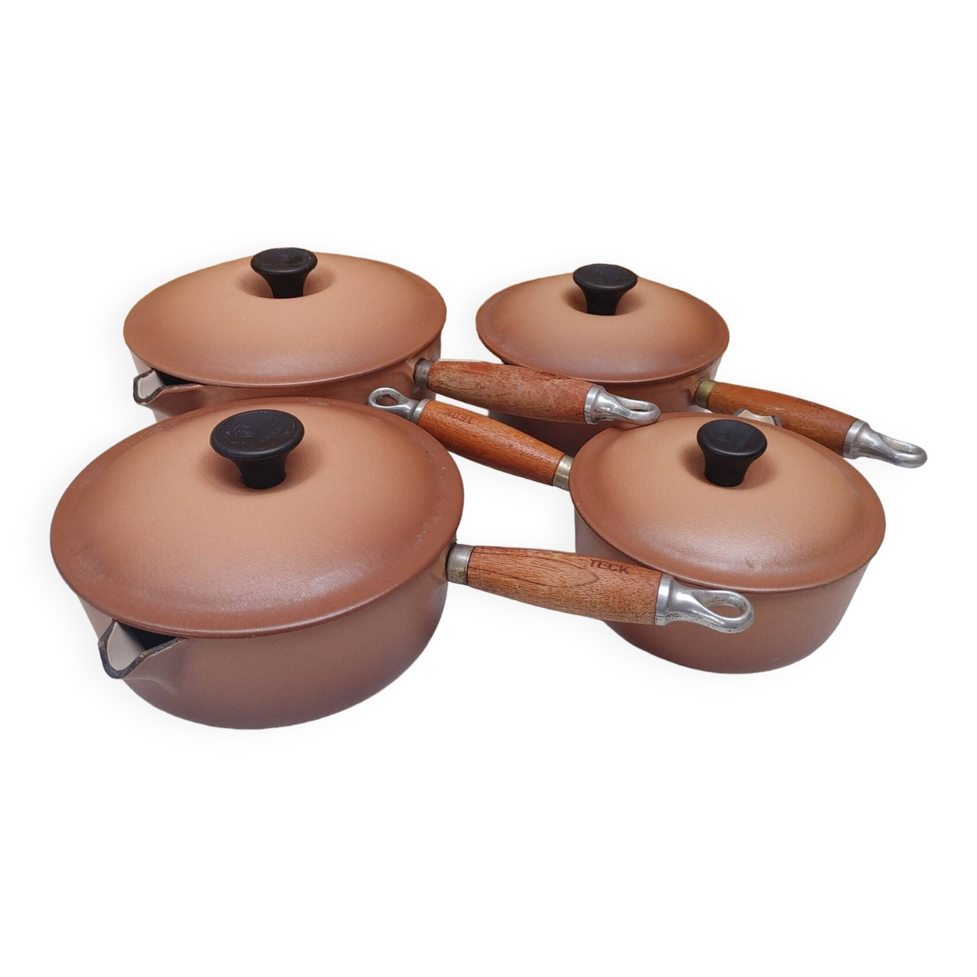 Le Creuset enameled cast iron - Set of 4 saucepans with lids